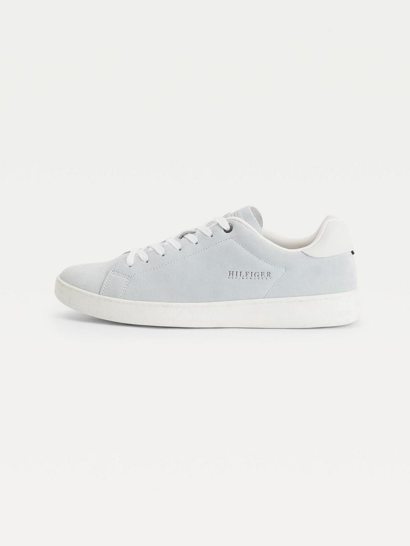 Férfi Tommy Hilfiger Undyed suede cupsole Sneaker Szürke | HU 1422KOR